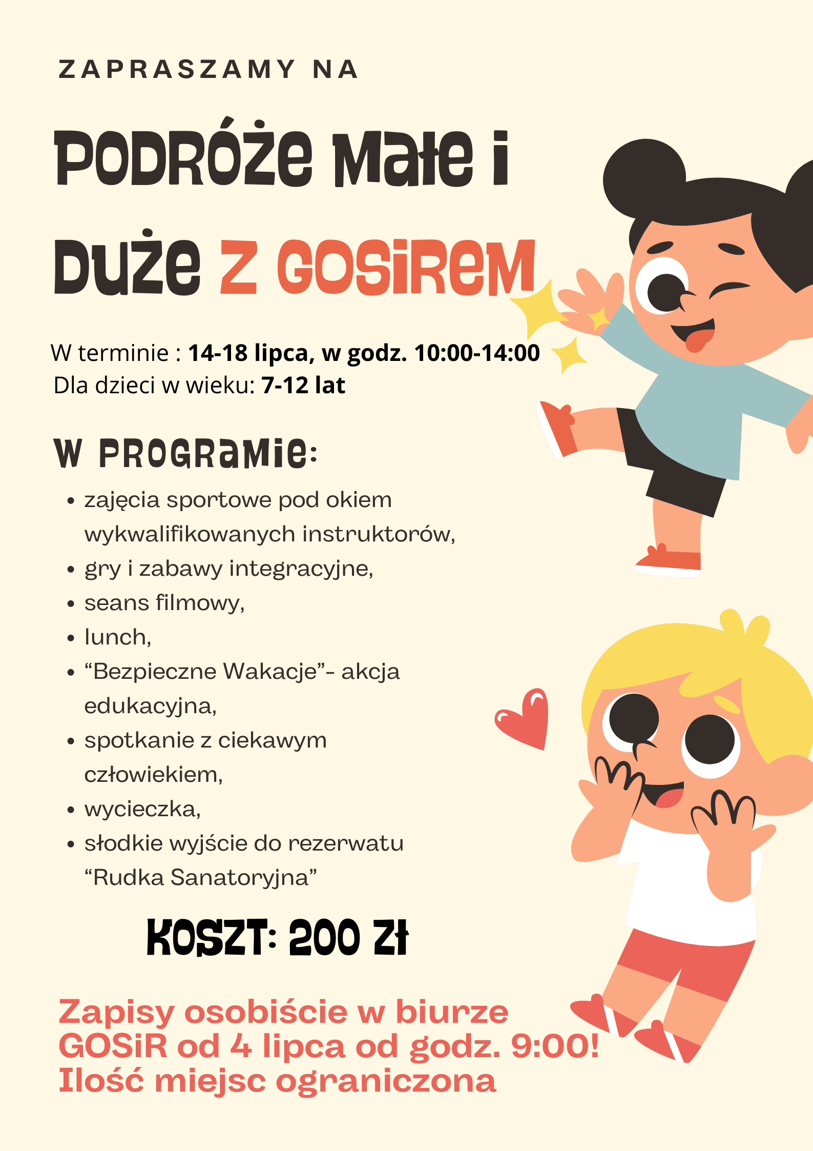 Beżowy i niebieski ilustrowany dzień dziecka plakat 1