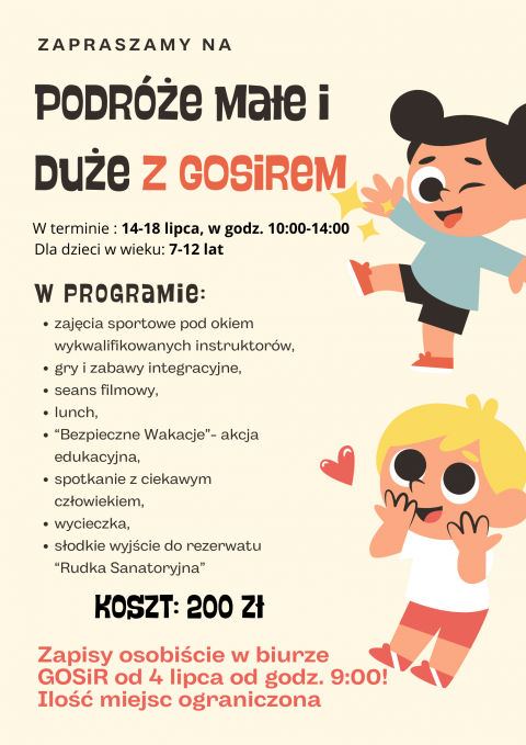 PODRÓŻE MAŁE I DUŻE Z GOSiRem