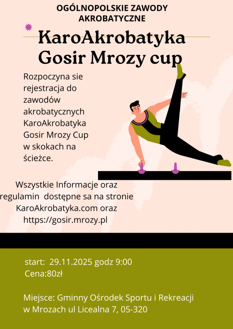 OGÓLNOPOLSKIE ZAWODY AKROBATYCZNE KAROAKROBATYKA GOSiR MROZY CUP