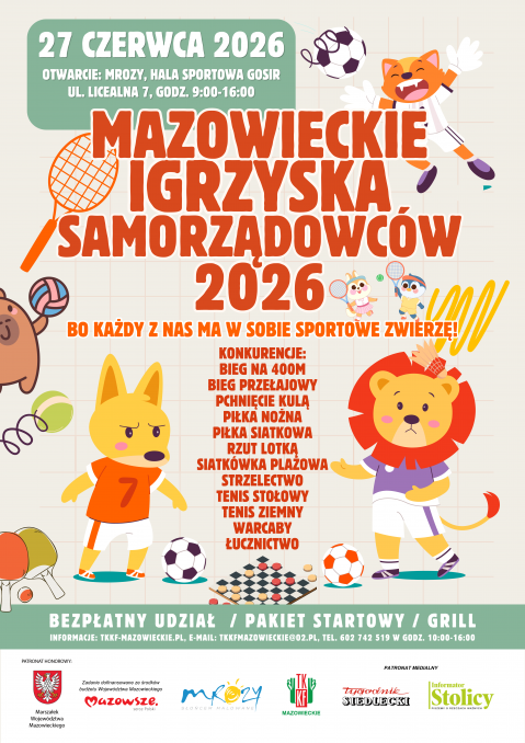 Mazowieckie Igrzyska Samorządowe już w najbliższą sobotę w Mrozach